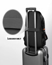 Business School PU Leather bag 15.6 inch laptop usb charging back pack travel anti theft Black